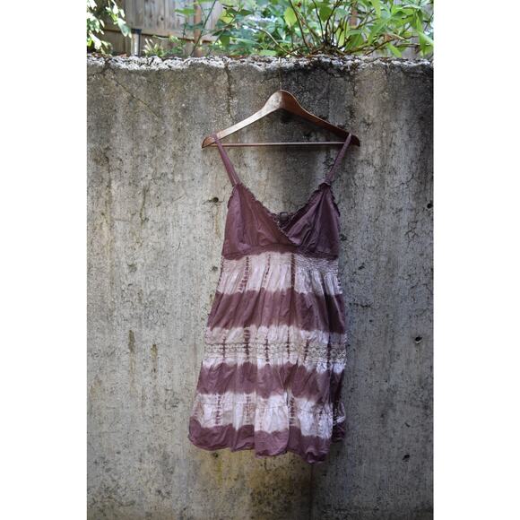 Speed Control New York Purple Tie-Dye Smocked Cotton Sundress – Size XL - Picture 1 of 5